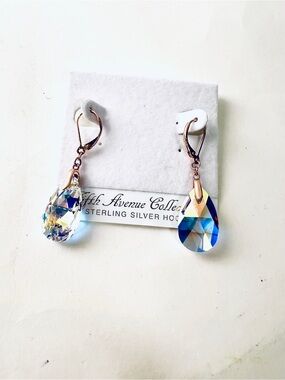 Swarovski Crystal Earrings by Fifth Avenue Collection AB Aurora Borealis